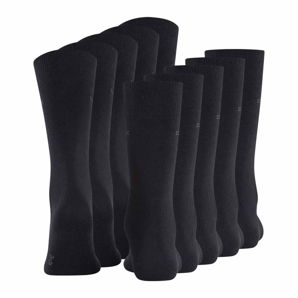 ESPRIT Uni Black, 5-pack svarta herrstrumpor, bild bakifrån