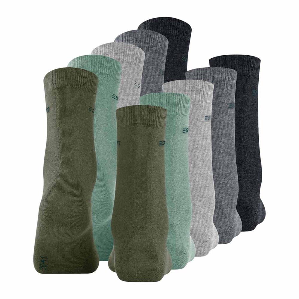 ESPRIT Solid Mix, 5-pack färgsorterade damstrumpor, bild bakifrån