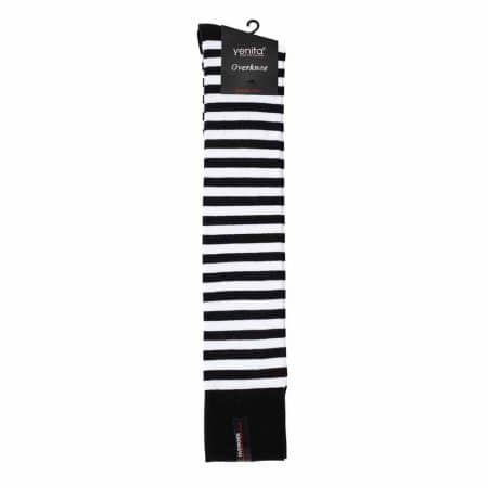 YENITA overknee strumpor Black and White, lårstrumpor förpackning