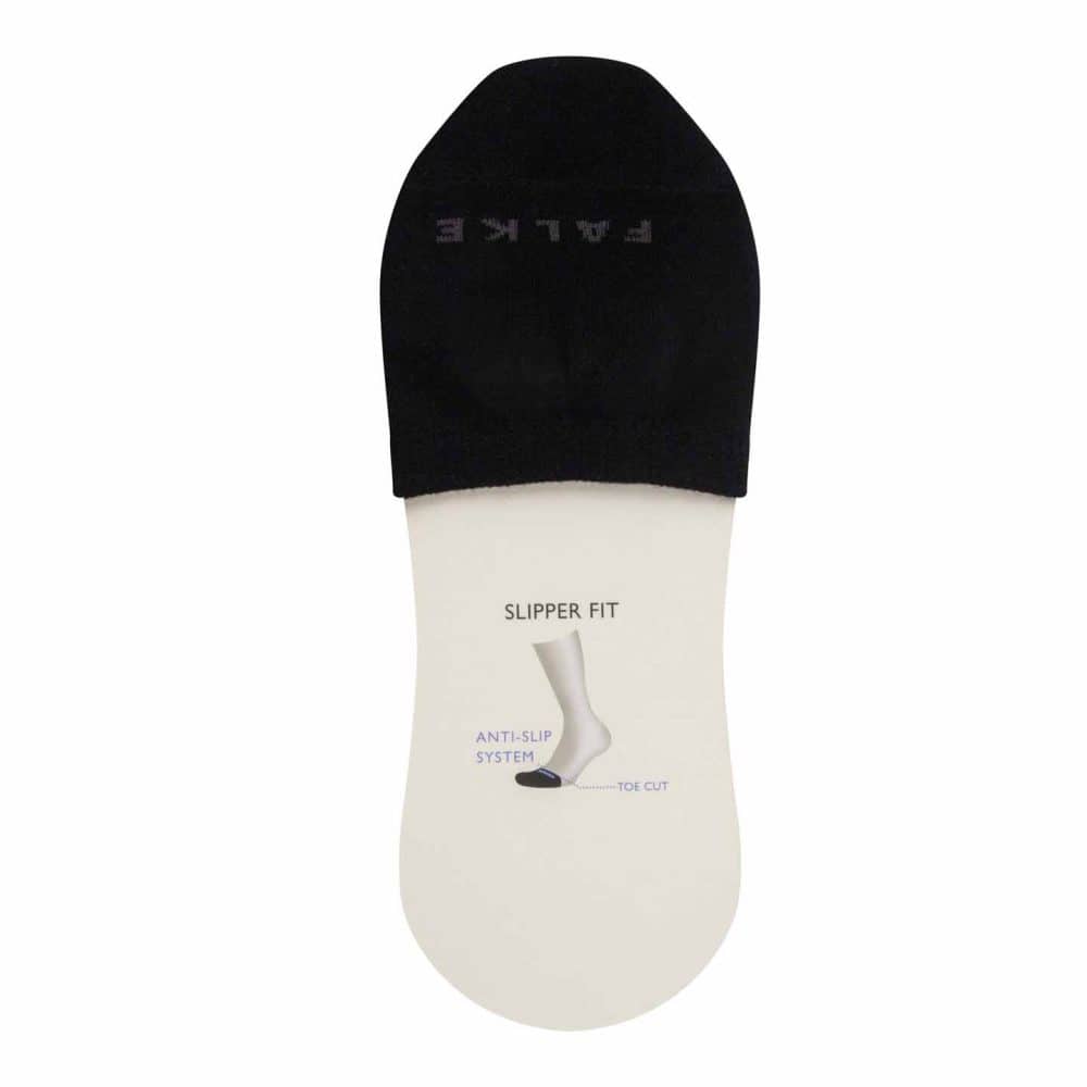 Falke Toe Sock Black, svart halvsocka för mules eller tofflor