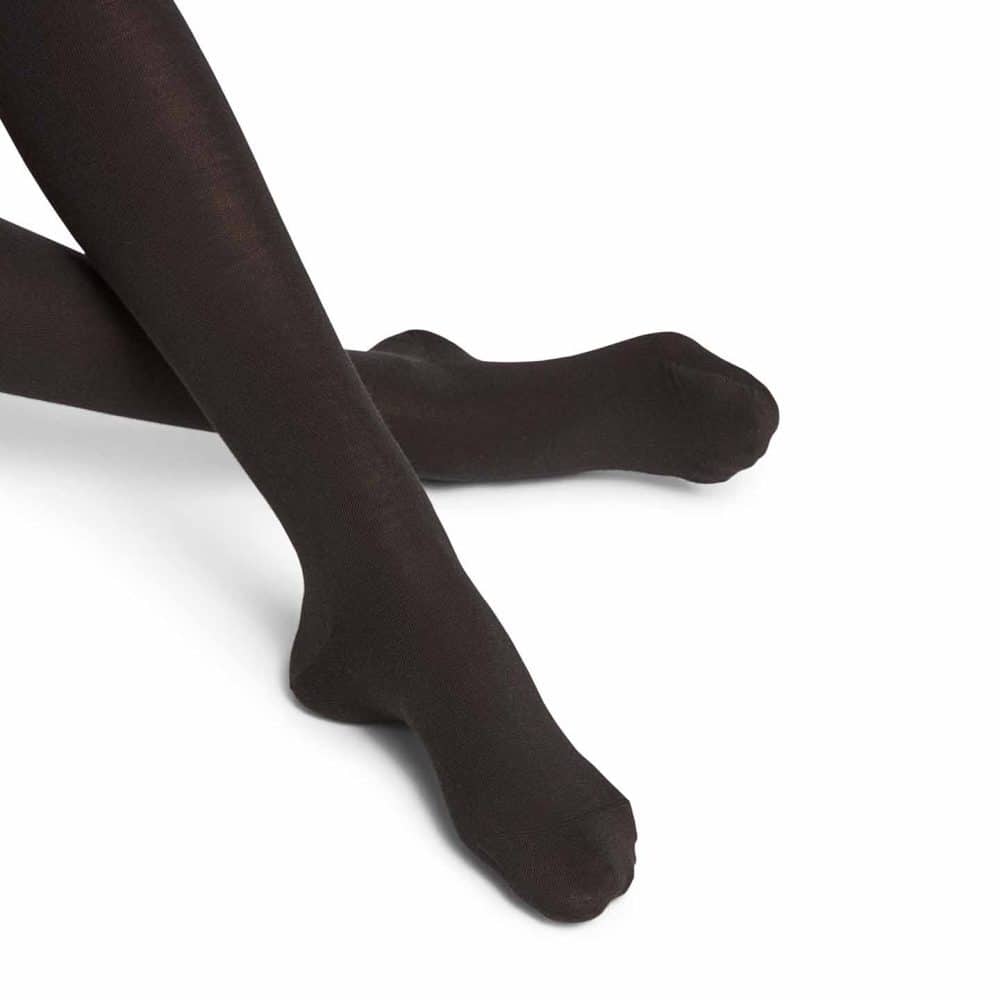 Falke Softmerino overknee strumpor black, snygga svarta stay-upps med merinoull