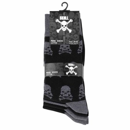 Vincent Creation strumpor Skulls, 4-pack svarta strumpor i bomull