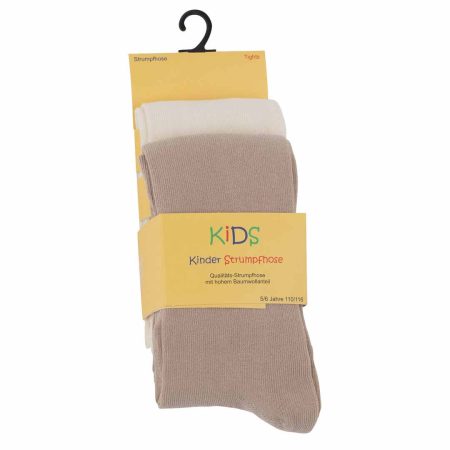 Kids strumpbyxor Sand, 1 x naturvit och 1 x beige i förpackning